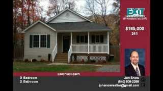 Great Starter Home for Sale - Colonial Beach Virginia $165,000