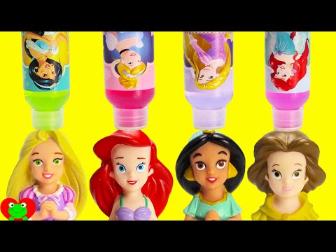 Disney Princess Magic Bath Time Soap LEARN Colors with Happy Places and Surprises Video