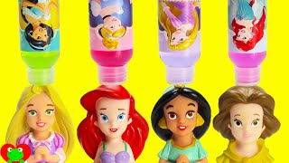 Disney Princess Magic Bath Time Soap LEARN Colors with Happy Places and Surprises