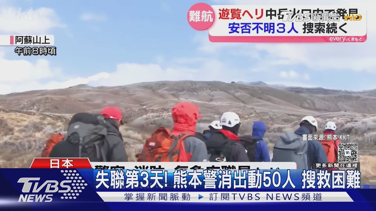 直升機掉火山口!-4.2℃低溫+火山氣體濃 失聯2臺人難搜救