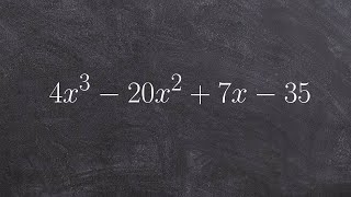 Factoring a third degree polynomial with four terms by grouping