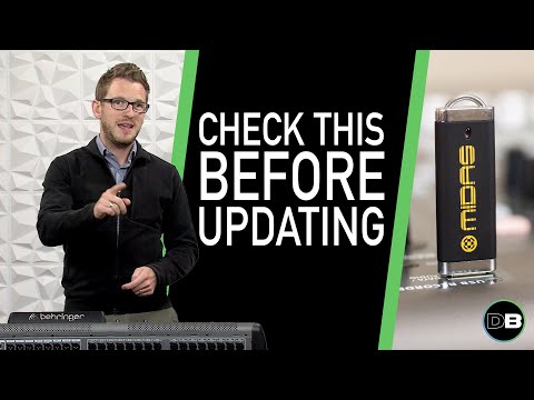 Your Behringer X32 Questions: What do I do before updating?