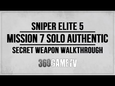 Sniper Elite 5 Mission 7 Authentic Walkthrough Solo - Secret Weapon - Stealth / Non-Lethal