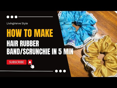 LivingVerve Style: How To Make Hair Band At Home | Elevate Your Hair Game with a Homemade Scrunchie!