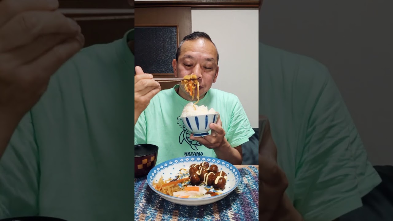 51歳肉体労働者の朝飯#飯テロ #朝飯 #大盛り#食事#旨い