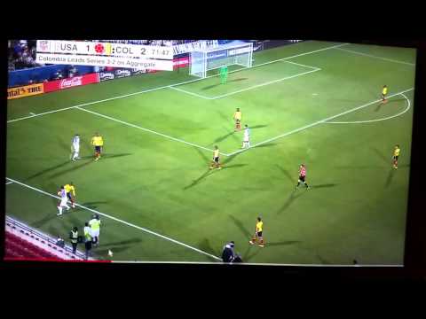 Luis Gil yellow card, US U-23s vs Colombia