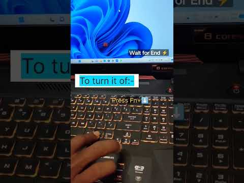 How to turn on/off backlit keyboard on Asus laptop #laptop #youtubeshorts#shorts#backlit#keyboard