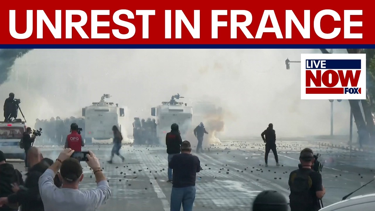 Violent weekend riots continue in France, tear gas & stun grenades deployed