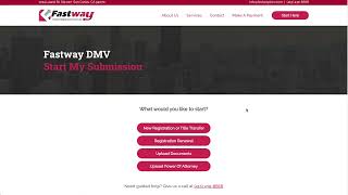 How to use Fastway DMV Registration Services Website (California)