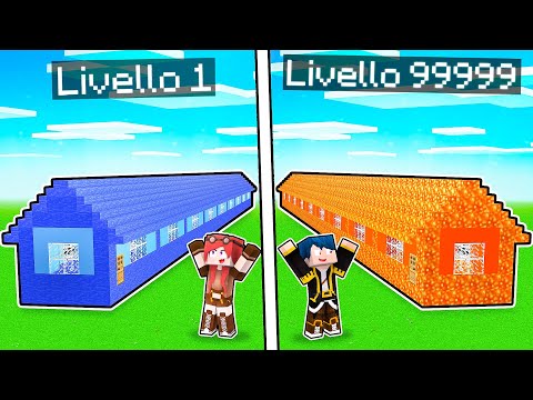 CASA LUNGA ACQUA DA 1€ VS CASA LUNGA LAVA DA 1.000.000€! - MINECRAFT