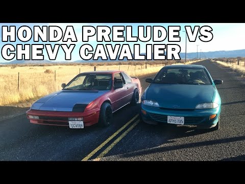 Thumbnail for 1988 Honda Prelude vs 1998 Chevy Cavalier Drag Race
