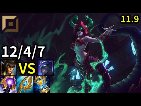 Cassiopeia Top vs Shen - KR Grandmaster | Patch 11.9