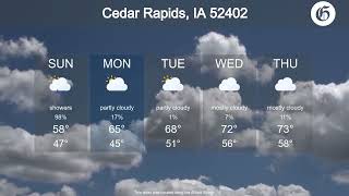 Cedar Rapids, IA Weather: 56-73°F
