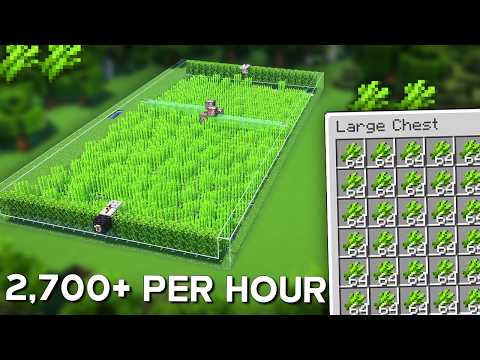 Minecraft Sugarcane Farm 1.21 - Automatic Sugarcane farm - 2,700+ Per hour!