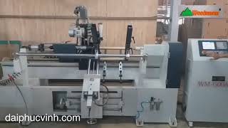 Woodmaster . MÁY TIỆN GỖ CNC TỰ ĐỘNG NẠP PHÔI CHÀ NHÁM LIÊN HOÀN