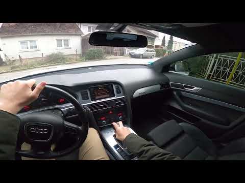 Driving 2009 Audi A6 Avant 3.0 TDI 300 HP Quattro POV in City