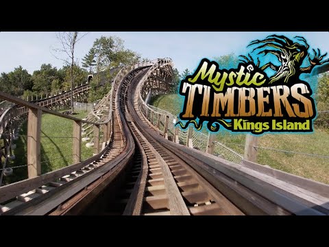 On-ride point of view of Mystic Timbers