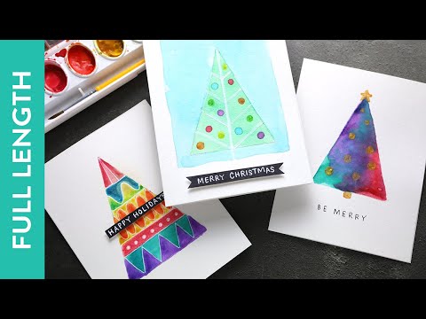 🔴 LIVE REPLAY - Holiday Card Series 2022 Day 19 - 3 Tree Cards Using Minimal Supplies
