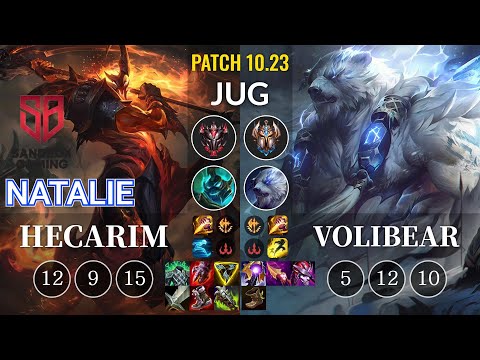 SB Natalie Hecarim vs Volibear Jungle - KR Patch 10.23