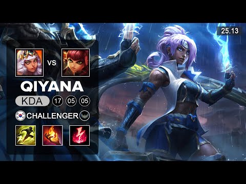 Qiyana vs Annie Mid - KR Challenger - Patch 25.13 Season 15