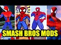 4 ULTIMATE Spider Man Mods In Smash Bros Games