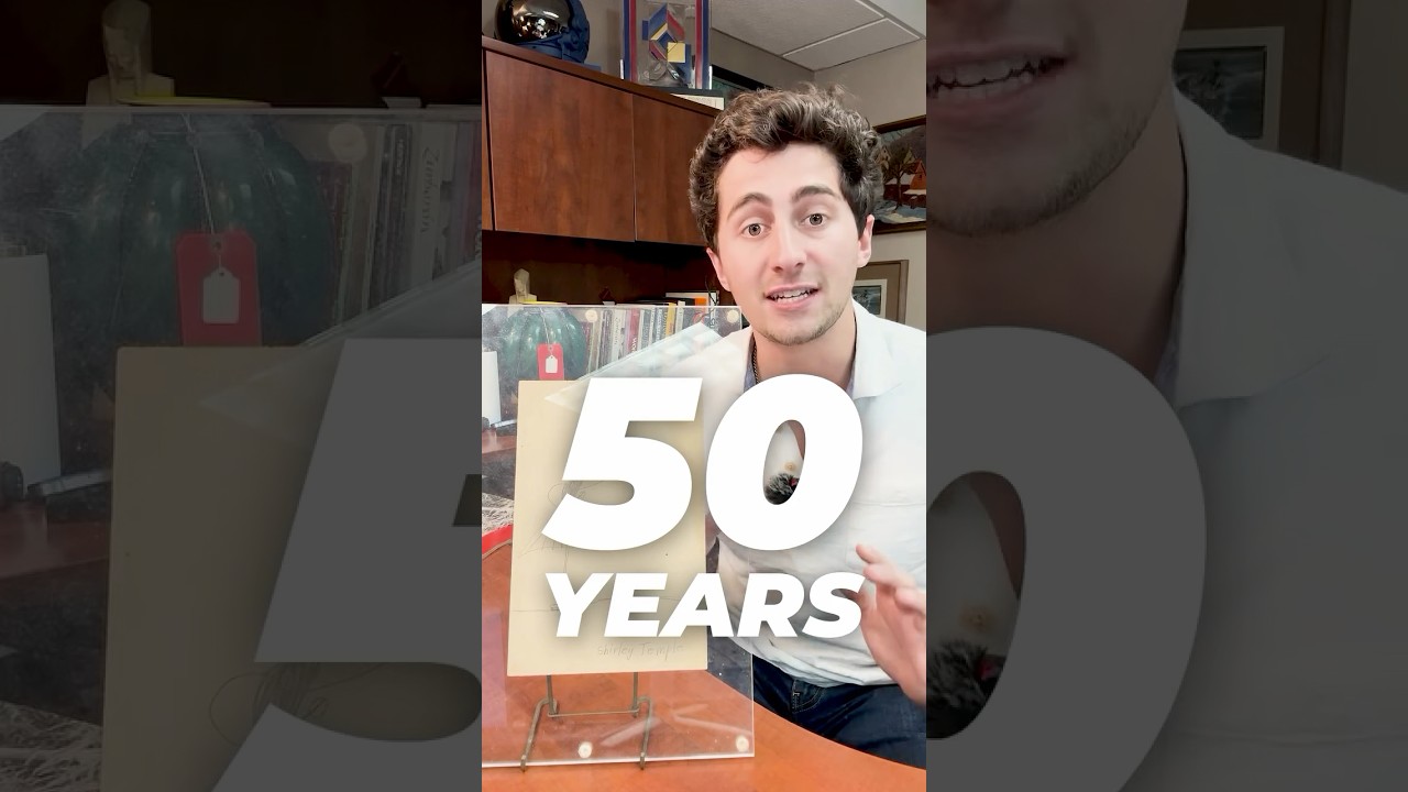 This Shirley Temple Drawing was LOST for over 50 Years! 👀 🖼️ #shirleytemple #auction #auctionhouse