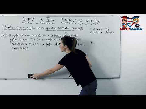 Clasa a IV-a - Probleme care se rezolvă prin operații aritmetice cunoscute - P3