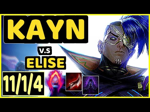 KARASMAI (KAYN) vs ELISE - 11/1/4 KDA JUNGLE GAMEPLAY - NA Ranked GRANDMASTER