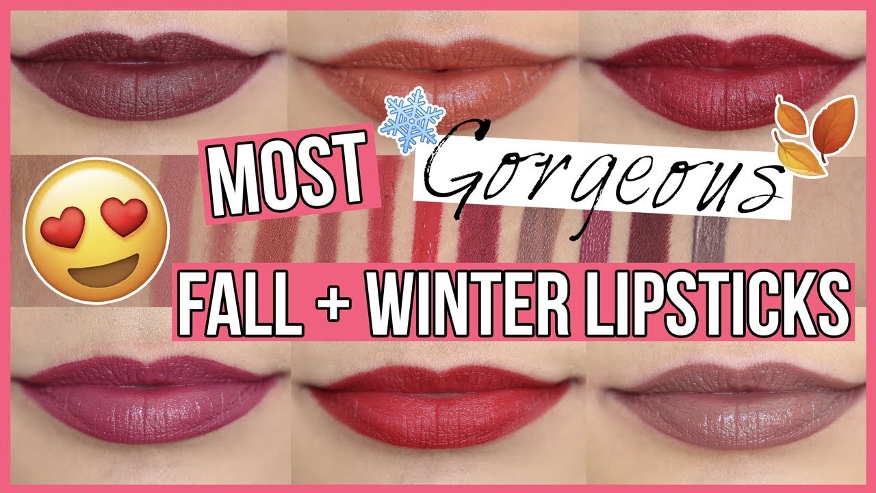 Top 11 DRUGSTORE Lipsticks for Fall & Winter 💋 LIP SWATCHES