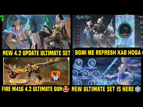 BGMI NEXT MYTHIC FORGE 4.2 EXP / BGMI 4.2 UPDATE ULTIMATE SET GUN SKIN / BGMI NEW M416 ULTIMATE SET