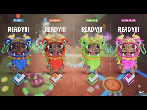 Sackboy: A Big Adventure Colored Chinese New Year Skins | 4 - Player Co-Op - PS5 Gameplay Part 139