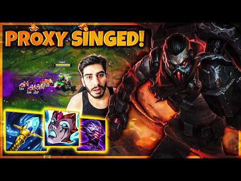 PROXY OYNAYIP 1V9 ATIYORUM AMA TAKIM KOŞUP ÖLÜYOR! | Singed vs. Garen