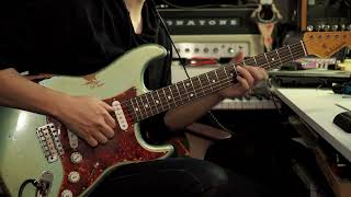 Video thumbnail for Psychederhythm MODERNCASTER S #026 Multilayer Turquoise Metallic Guitar demo by shinji355