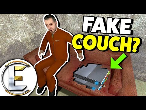 FAKE COUCH HIDDEN PRINTERS! - Gmod PrisonRP (Prison Wardens Checked My Base And Couldn't Find Them)