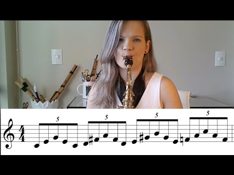 Estudando ESCALAS: Parte 2 - EXERCÍCIOS / AULA DE SOPROS (saxofone, clarinete, flauta doce)