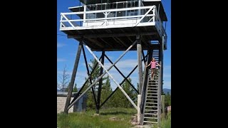 preview picture of video 'AWESOME CAMPING VACATION CHOICE! Double Arrow Look Out Fire Watch Tower, Near Seeley Lake, Montana'