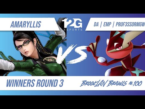 BrookLAN Brawls 100 - Amaryllis (Bayonetta) v. DA | EMP | Prof3ssorMGW (Greninja) - Winners Round 3