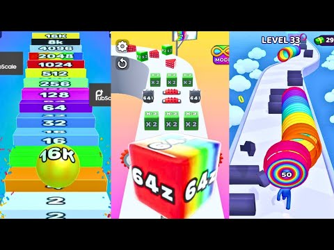Jelly Run 2048 🍬 [16z ➜ 128z | Z Series] vs Layer Man Run vs Number Ball 3D Merge Master 💥