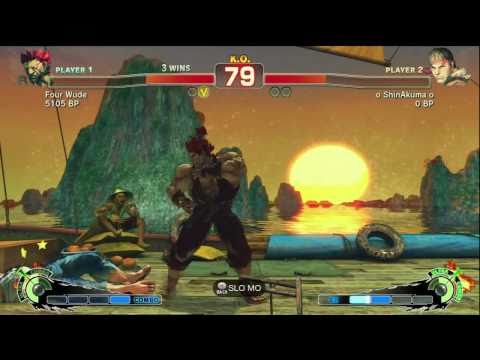 Four Wude [Akuma] vs 0ShinAkuma0 [Ryu, Bison, Akuma] 1/2 SSF4 Endless Battle - TRUE-HD