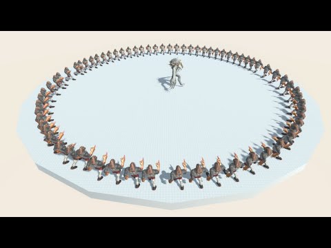 Every Unit surrounded by WOLVERILLA - Animal Revolt Battle Simulator