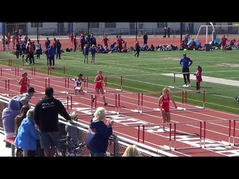 FSG 100m Hurdles vs Marina 4-12-18 - Los Alamitos Girls