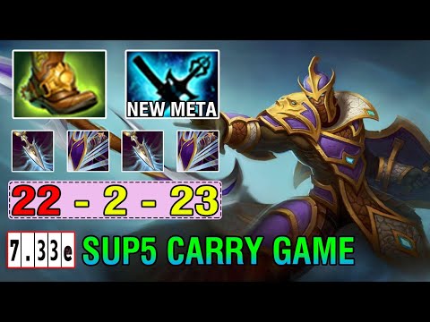 Crazy Pos5 Carry Game [Silencer] Hard Support Best Play 22Kills Unstopable Dota2 7.33E