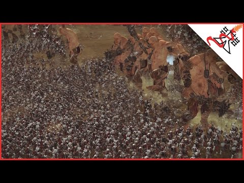 9300 HALBERDIERS vs 78 GIANTS - Total War: WARHAMMER