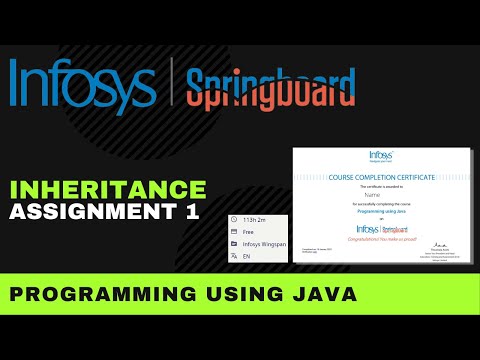 Inheritance Assignment 1 Programming Using Java Infosys Springboard