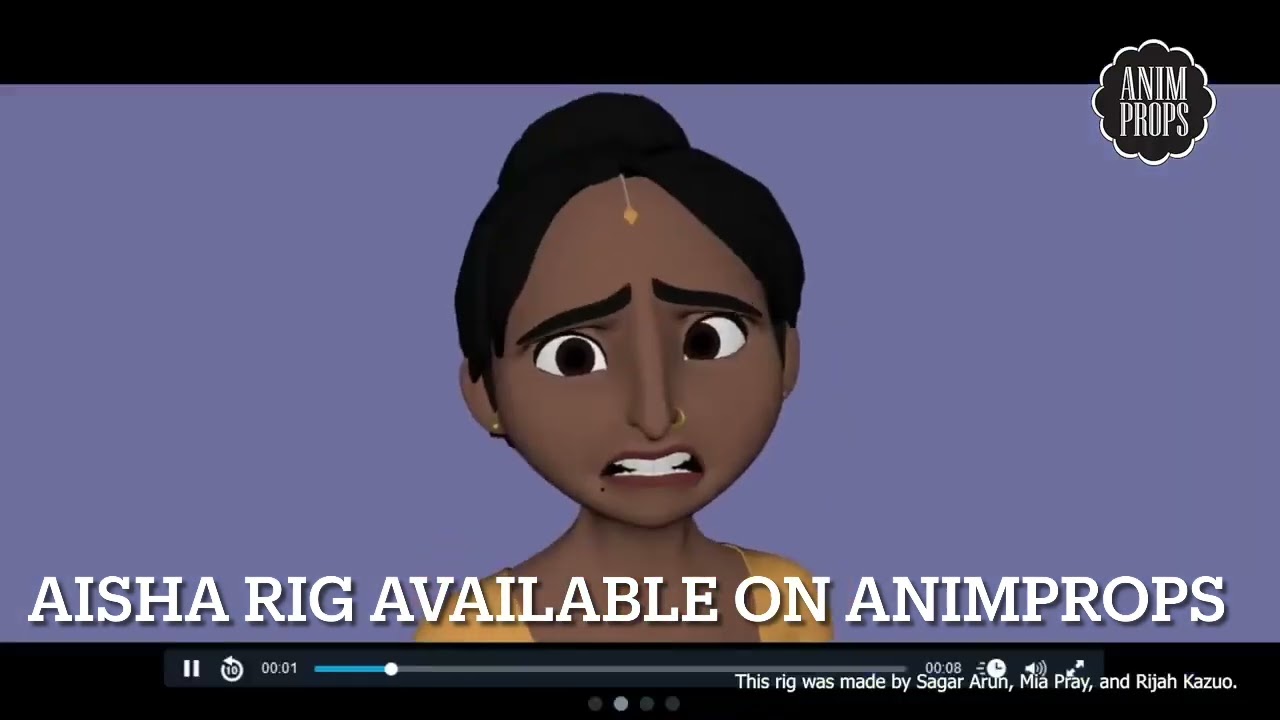 Aisha rig on Animprops