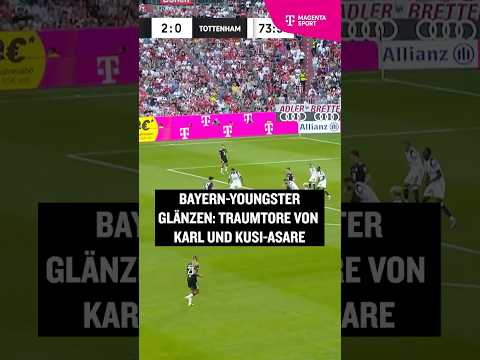 Traumtore von Karl und Kusi-Asare: Bayern-Youngster glänzen gegen Tottenham #shorts