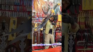 Download lagu Zulfiqar Talwar ☪-of Mola Ali Sword- & Ertugul Weapons, Here-👉 Pushkar Sword Market,#shorts mp3