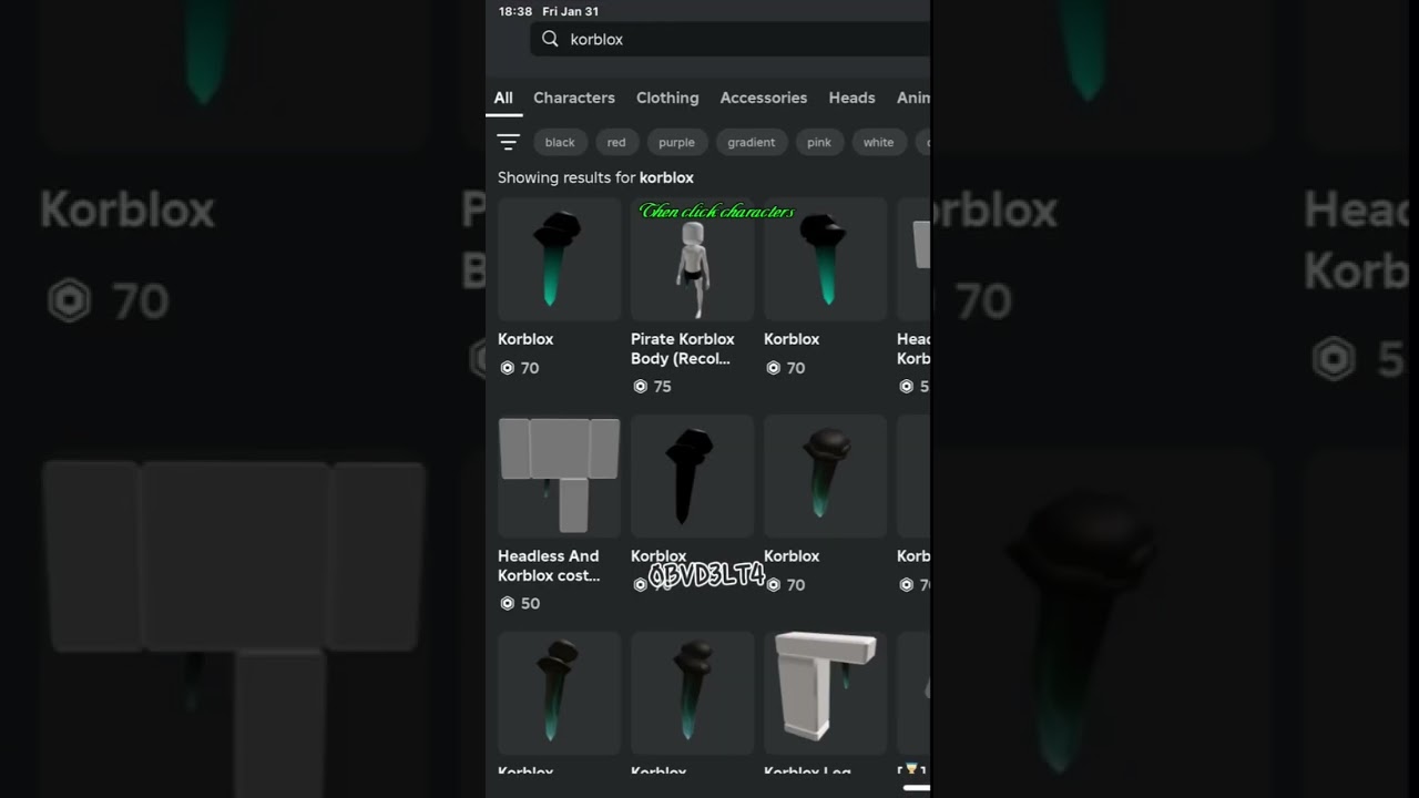 This is how to get the best fake and realistic korblox in 2025