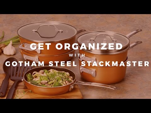 Get Organized In The Kitchen With Gotham Steel Nonstick Stackable Cookware