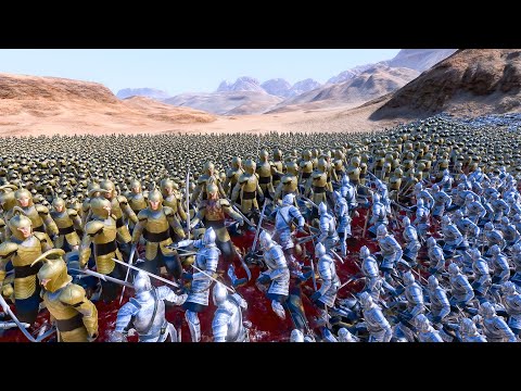 17 000 GondorCaptains VS 17 000 Elf Warrior No Shields - Ultimate Epic Battle Simulator 2 - UEBS 2